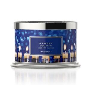 HomeWorx 8 CRAZY NIGHTS Candle 18oz, 4 wick Harry Slatkin Hanukah Winter New